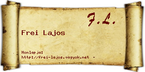 Frei Lajos névjegykártya
