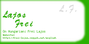 lajos frei business card